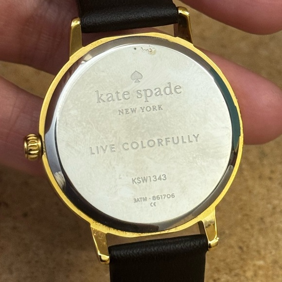 Kate Spade Red Cherry Metro Black Leather Ladies Watch KSW1343 GUC New battery - Picture 3 of 17